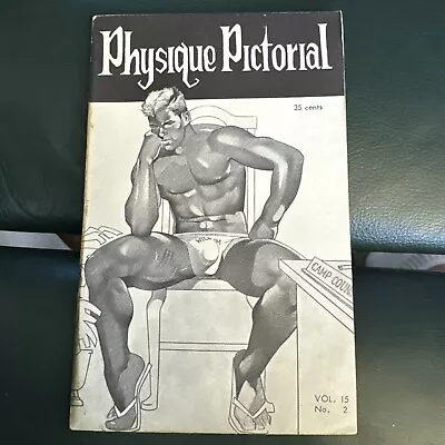 Physique Pictorial Vol 15 No 2 Gay  Beefcake Male Photo Men Magazine Digest 1966 • $19.99