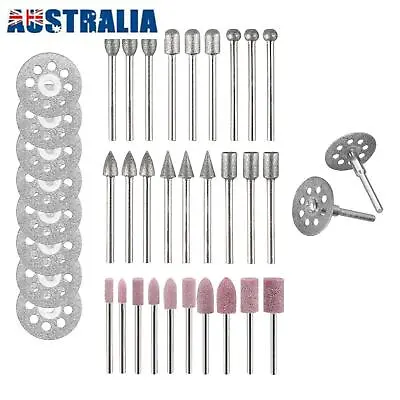 42x Diamond Grinding Cutting Carving Bit Set For Dremel Rotary Tool Stone Glass • $23.95