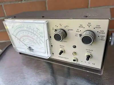 VINTAGE 1970’s HEATHKIT VTVM VACUUM TUBE VOLTMETER MODEL IM-5228 MADE IN USA • $32.79