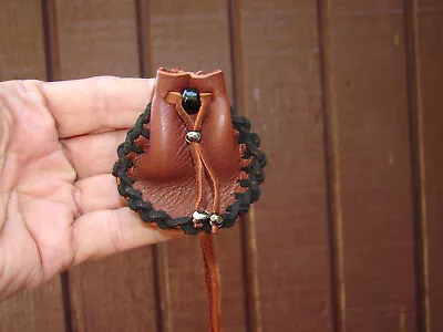 Deer Leather Medicine Bag Drawstring Bag Talisman Bag Necklace Pouch  2 1/4  • $16.75