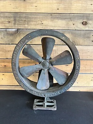 Antique Exhaust Fan DeVilbiss Mfg Co Compressed Air Brass Blades HTF • $389