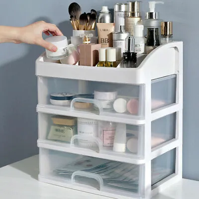 £13.99 • Buy Makeup Storage Box Cosmetic Stationery Drawer Desktop Table Organiser Holder UK