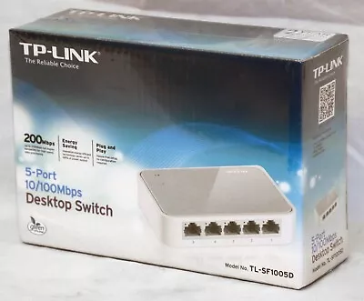 BRAND NEW NIB ~ TP-LINK 5-Port Mini Desktop Switch 10/100 Mbps ~Model TL-SF1005D • $7.95