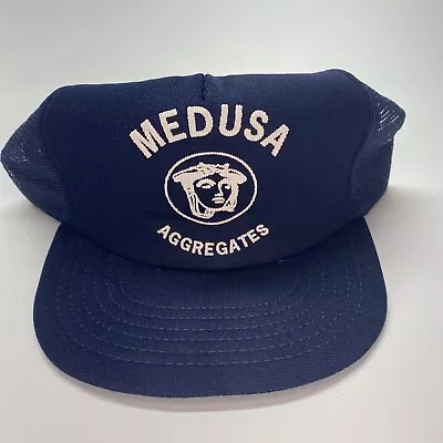 Medusa Aggregates Snapback Trucker USA Baseball Hat VTG • $29.99