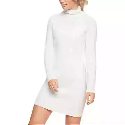 Athleta Mesa Hybrid Sweater Dress In Dove White Merino Wool Blend Style 38342 L • £85.75