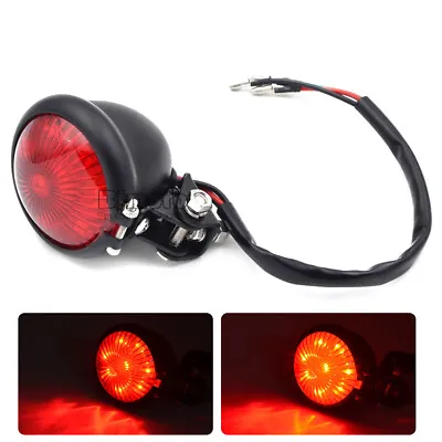 Retro Motorcycle Red LED Rear Tail Light Brake Stop Lamp For Harley Cafe Racer • $34.09