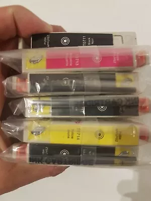 £10 • Buy 4 X T0711 Black Ink Cartridges Fits Epson Stylus DX7450 & DX8400 & 1 X T0713/14