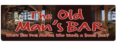 Old Man's Bar Rubber Backed Bar Runner Pool Room Man Cave • $31.95