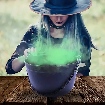 Witch's Cauldron W/ Green(Color Options) Mister Fogger-12 In. Dia & Chain Handle • $56.99