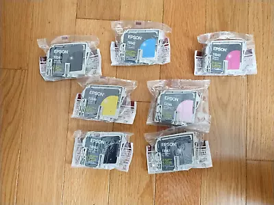 Genuine Lot 7 Epson T0341-t0344 T0346-t0347-t0348 Ink Stylus Photo 2200 Sealed • $99