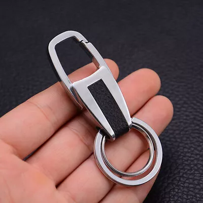 Men Silver Key Chain Fashion Double Ring Separate Your Home And Office Key Gift • $3.39