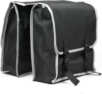 Bicycle Rear Rack Double Pannier Large Water Resistant Bike Storage Saddle Bag • £13.99