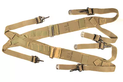 Original Rare Transitional WW2 USGI M43 M1943 M44 M1944 Suspenders CPCO 1943 • $70.20