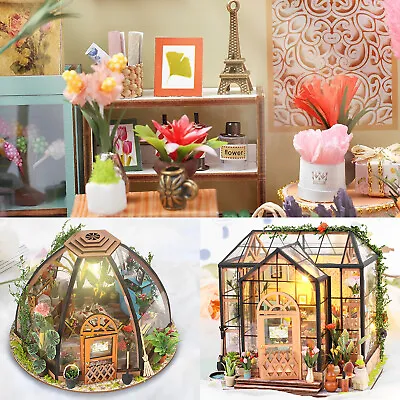 Fairy/ Elf Flower Shop DIY Wooden Dollhouse Model Decor For Adult Kids Gifts • £20.62