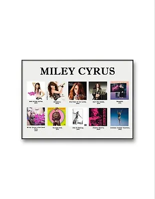 Miley Cyrus Poster All Albums Smilers A4 Print  • £5.99