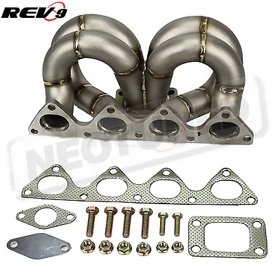 Rev9 HP-Serie Equal Length T3 Turbo Manifold 38mm Wastegate Flange For B16/B18 • $350