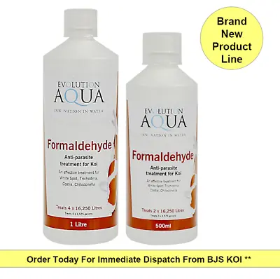£11.99 • Buy Evolution Aqua Formaldehyde  Koi Parasites, White Spot, Costia,Trichodina Exp 23