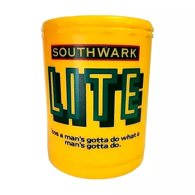 Southwark Lite Foam Stubby Holder Vintage Hanimex Yellow Beer Can Cooler • $29.95