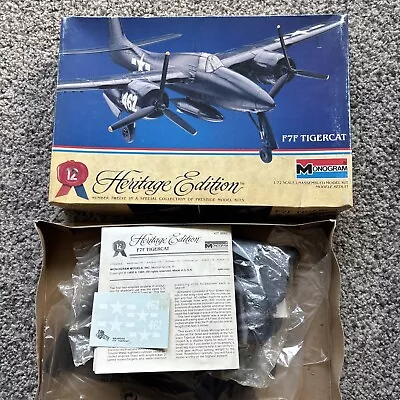 Monogram Heritage Edition F7F Tigercat 1/72 Scale Model Kit Complete • $20