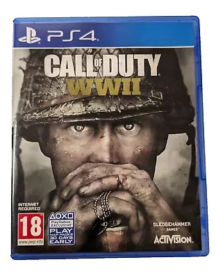 Call Of Duty WWII World War 2 - Sony PlayStation 4 Game - No Manual - 18 - VGC! • £9.99