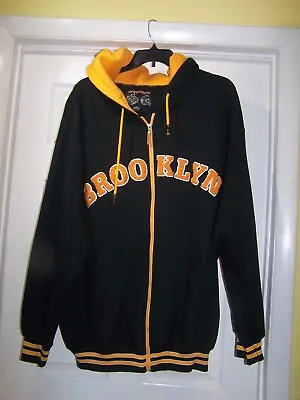 Vintage Underdawg Brooklyn Jacket Zip Hoodie Old School Hip Hop SZ XXL KOREA • $21.95