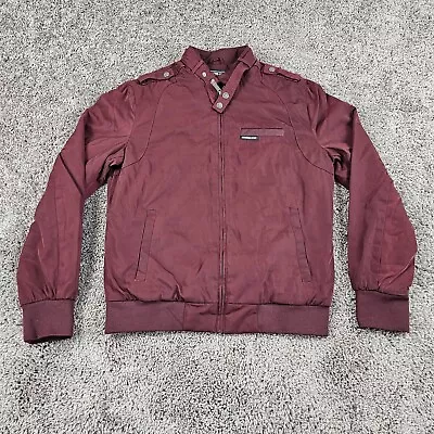 Members Only Jacket Men Small S Red Full Zip Casual Lined Heavyweight Pockets • $39.98