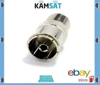 F Type Connector Socket To RF QUICK Coax With Ring Aerial Female Adapter  X 5 • £1.99