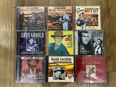 Bundle Of 10 X Country/Western CDs Hank Williams Gene Autry Eddy Arnold Etc • £8.99