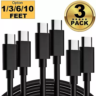 3x USB-C To USB-C Cable Fast Charger Type C Charging Cord Data SYNC 3.3 Feet. • $5.99