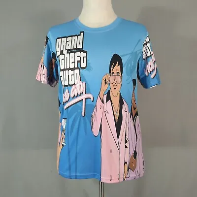 $19.96 • Buy Grand Theft Auto Vice City T-shirt Adult Medium Blue Short Sleeve Dri-Fit