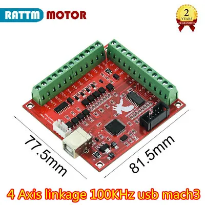 4Axis USB Mach3 Motion Control Card CNC Router Engraver Machine Controller Board • $21.50