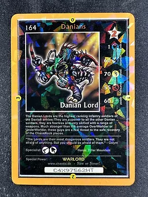 Chaotic Now Or Never Series 3: RAGE Danian Lord #164 Rare Creature Card • $199.99