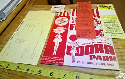 Vintage Collection Of Idora Park Memorabilia Youngstown Ohio Tickets Popcorn Box • $23