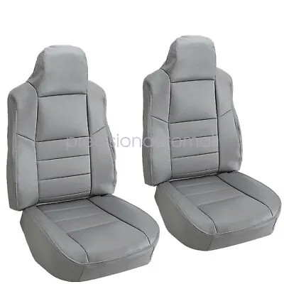 4PCS 2002-2007 For Ford F250 F350 Super Duty XLT Front Leather Seat Cover Gray • $98.29