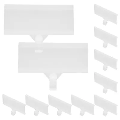 £8.56 • Buy 20pcs Price Label Holder Wire Shelf Label Holder Storage Bins Clip On Labels