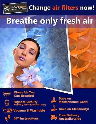 $37.84 • Buy AirCon Filters 550x900mm Ducted Air Conditioner Replacement Filter Material
