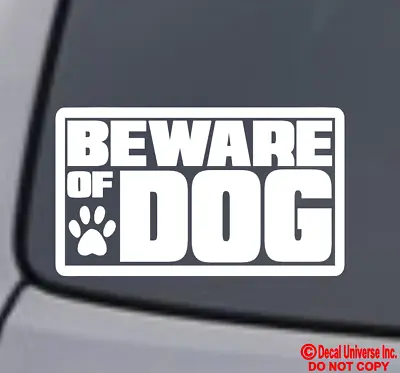 BEWARE OF DOG Vinyl Decal Sticker Car Window Door Home Security No Trespassing • $3.69