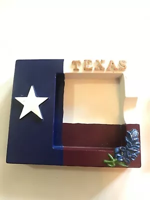 Texas Bluebonnet Memo Pad Holder Office Desk Organizer Mini Tray • $29.99