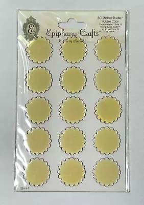 New Epiphany Crafts Shape Studio - Clear Scalloped Circle 25 - SSA-44  15 Pieces • $8.99