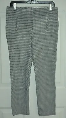 Jules & Leopold Pants Houndstooth Ponte Slim Leg Pull On Black & White M 10-12 • $12