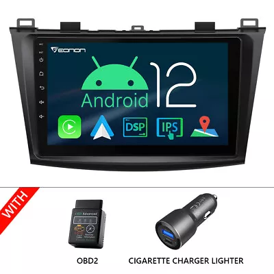 OBD+For Mazda 3 2010-2013 Android 12 Car Stereo Radio GPS CarPlay DSP No DVD CD • $194.92