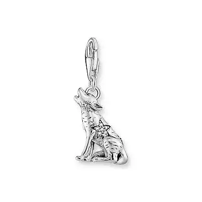 Genuine THOMAS SABO Silver Wolf Charm With Moon And Star • $89