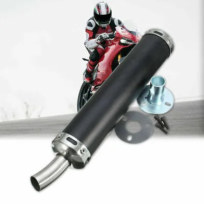 Black 60mm Universal Motorcycle Racing Exhaust Muffler Silence Silencer 2 Stroke • $40.49