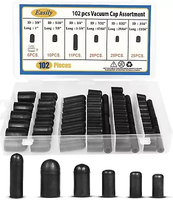 Rubber Vacuum Caps Plug Kit 102 PCS Assorted Vacuum Plugs Hose End Caps Assor.. • $15.89