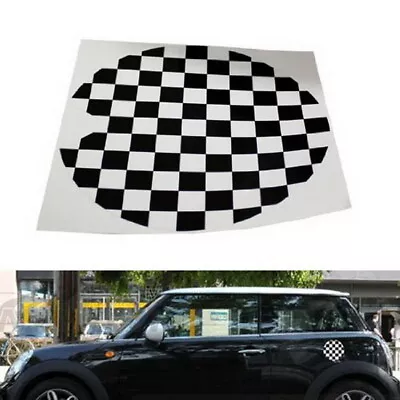 Black/White Checkered Pattern Vinyl Sticker For Mini Cooper Gas Cap Cover • $9.99