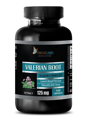 Muscle Relaxer Pills - VALERIAN ROOT EXTRACT 125mg - Relax Pills - 100 Capsules • $20.04