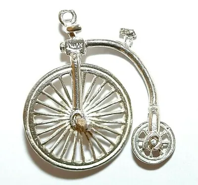 Vintage Sterling Silver Moving Bicycle Bracelet Charm By Nuvo 2.3g • $14.99