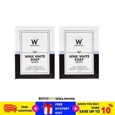 2 X Wink White Gluta Soap Whitening Body Pure Face Lightening Skin Cleansing 80g • $21.17