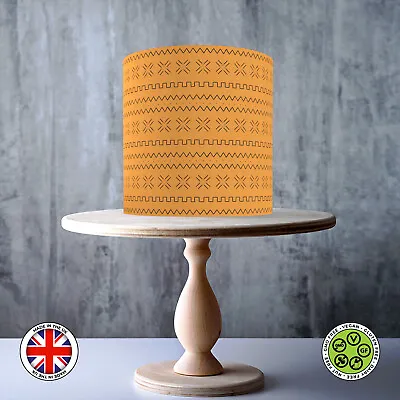 African Mud Cloth Seamless Pattern Edible Cake Topper Decoration ICING / WAFER • £7.79