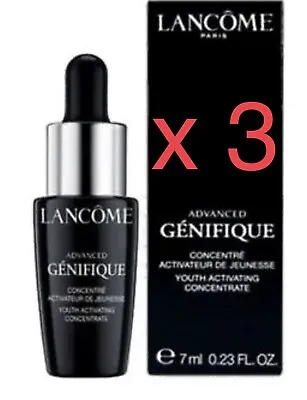 3x Lancome Advanced Genifique Youth Activating Concentrate 21ml (7ml Each) BOXED • £13.99